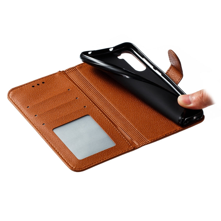 For Xiaomi Redmi Note 8 Feather Pattern Litchi Texture Horizontal Flip Leather Case with Holder & Wallet & Card Slots(Brown) - Xiaomi Cases by buy2fix | Online Shopping UK | buy2fix