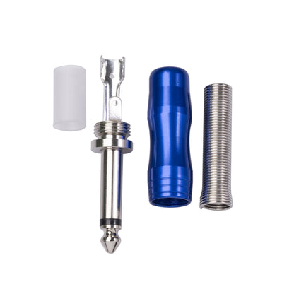 BLS01 DIY Soldering 6.35mm Mono Guitar Audio Cable Plug(Blue) - Microphone Audio Cable & Connector by buy2fix | Online Shopping UK | buy2fix