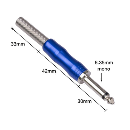 BLS01 DIY Soldering 6.35mm Mono Guitar Audio Cable Plug(Blue) - Microphone Audio Cable & Connector by buy2fix | Online Shopping UK | buy2fix
