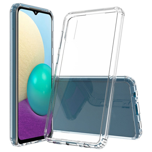 For Samsung Galaxy A02 Shockproof Scratchproof TPU + Acrylic Protective Case(Transparent) by buy2fix