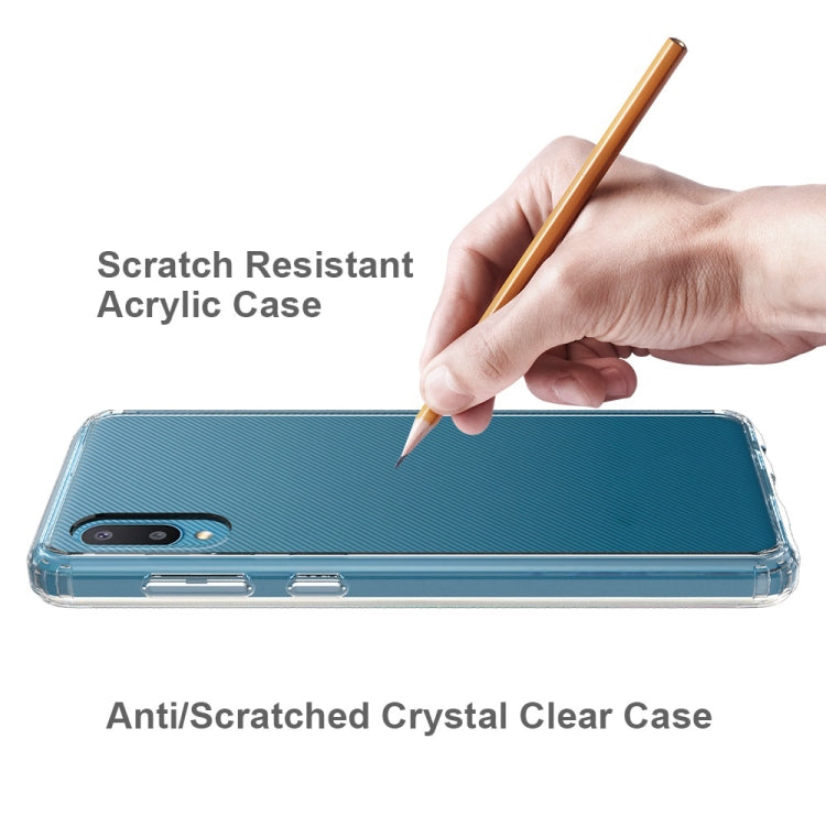 For Samsung Galaxy A02 Shockproof Scratchproof TPU + Acrylic Protective Case(Transparent) by buy2fix