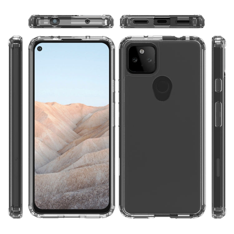 For Google Pixel 5A Shockproof Scratchproof TPU + Acrylic Protective Case(Black) - Google Cases by buy2fix | Online Shopping UK | buy2fix