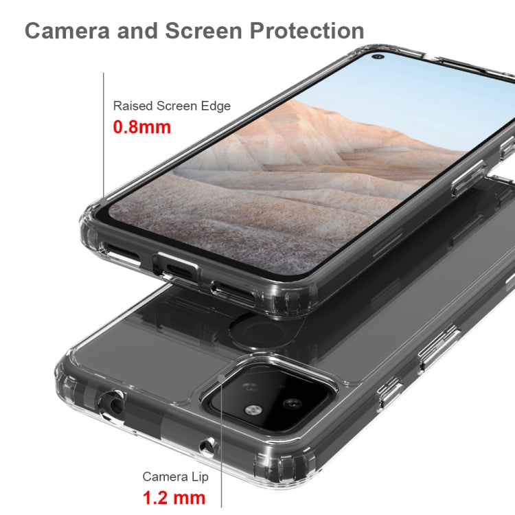 For Google Pixel 5A Shockproof Scratchproof TPU + Acrylic Protective Case(Black) - Google Cases by buy2fix | Online Shopping UK | buy2fix