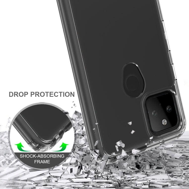 For Google Pixel 5A Shockproof Scratchproof TPU + Acrylic Protective Case(Black) - Google Cases by buy2fix | Online Shopping UK | buy2fix