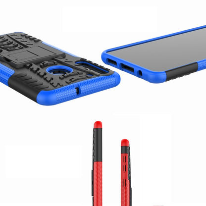 For Samsung Galaxy A21 (US Version) Tire Texture Shockproof TPU+PC Protective Case with Holder(Rose Red) by buy2fix