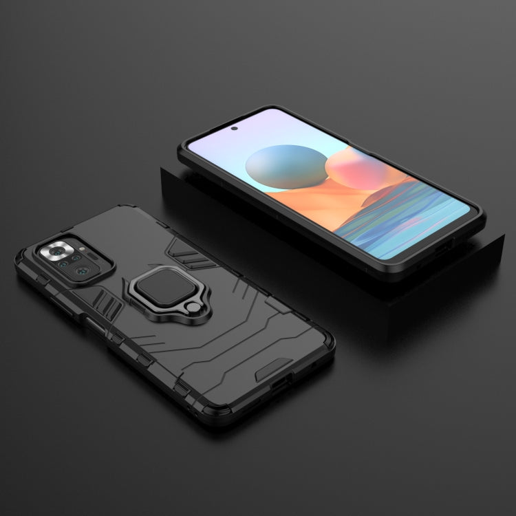 For Xiaomi Redmi Note 10 Pro PC + TPU Shockproof Protective Case with Magnetic Ring Holder(Black) - Xiaomi Cases by buy2fix | Online Shopping UK | buy2fix