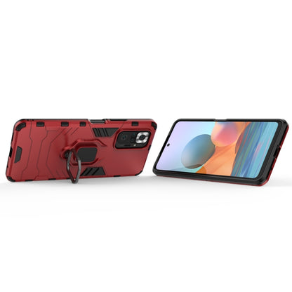 For Xiaomi Redmi Note 10 Pro PC + TPU Shockproof Protective Case with Magnetic Ring Holder(Red) - Xiaomi Cases by buy2fix | Online Shopping UK | buy2fix