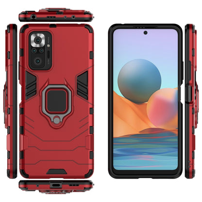 For Xiaomi Redmi Note 10 Pro PC + TPU Shockproof Protective Case with Magnetic Ring Holder(Red) - Xiaomi Cases by buy2fix | Online Shopping UK | buy2fix
