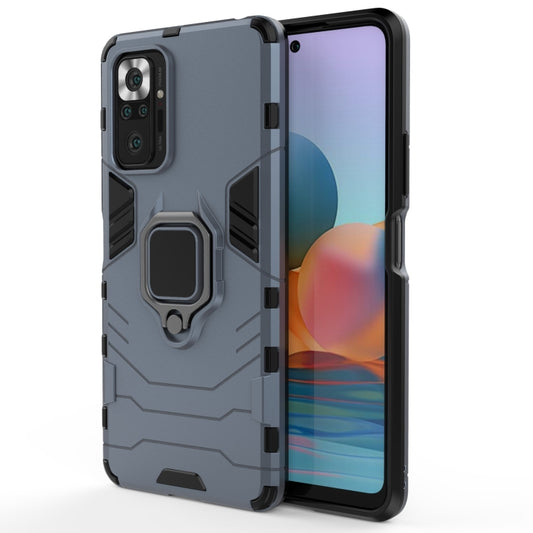 For Xiaomi Redmi Note 10 Pro PC + TPU Shockproof Protective Case with Magnetic Ring Holder(Navy Blue) - Xiaomi Cases by buy2fix | Online Shopping UK | buy2fix