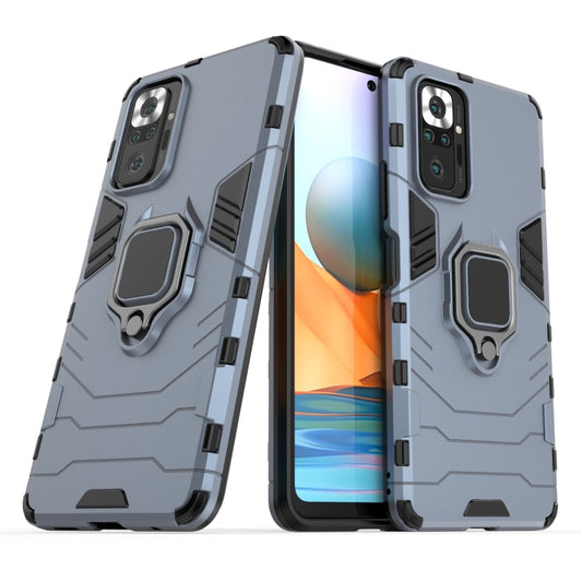 For Xiaomi Redmi Note 10 Pro PC + TPU Shockproof Protective Case with Magnetic Ring Holder(Navy Blue) - Xiaomi Cases by buy2fix | Online Shopping UK | buy2fix