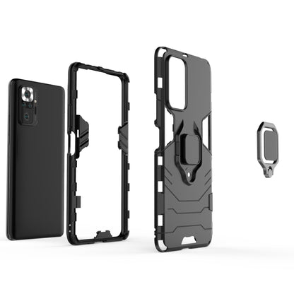 For Xiaomi Redmi Note 10 Pro PC + TPU Shockproof Protective Case with Magnetic Ring Holder(Navy Blue) - Xiaomi Cases by buy2fix | Online Shopping UK | buy2fix