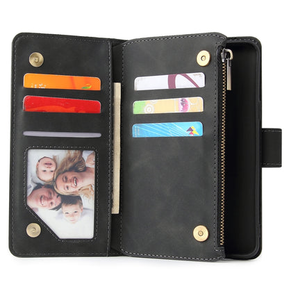 For Galaxy S9 Multifunctional Retro Frosted Horizontal Flip Leather Case with Card Slot & Holder & Zipper Wallet & Photo Frame & Lanyard(Black) by buy2fix