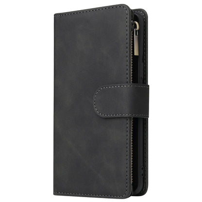 For Galaxy S9+ Multifunctional Retro Frosted Horizontal Flip Leather Case with Card Slot & Holder & Zipper Wallet & Photo Frame & Lanyard(Black) by buy2fix