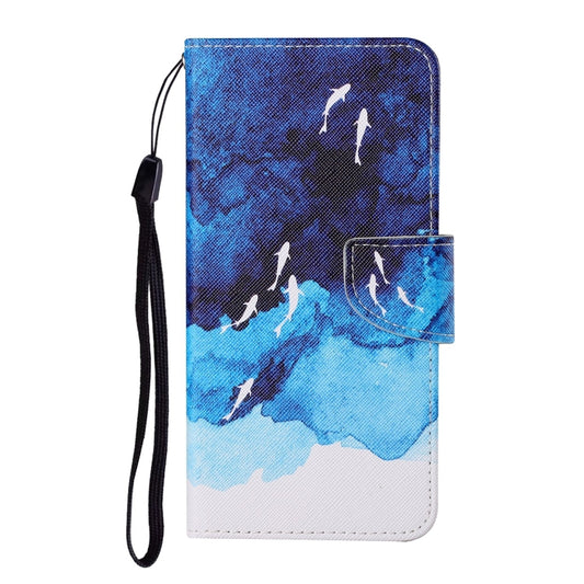 For Xiaomi Mi 11 Colored Drawing Pattern Horizontal Flip Leather Case with Holder & Card Slots & Wallet & Lanyard(Watercolor Fish) - Xiaomi Cases by buy2fix | Online Shopping UK | buy2fix