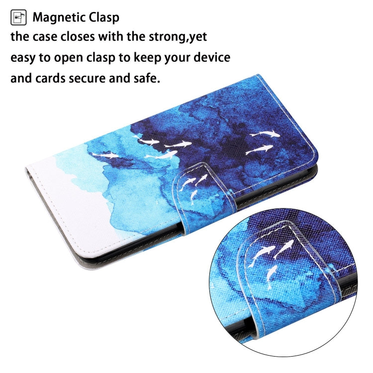 For Xiaomi Mi 11 Colored Drawing Pattern Horizontal Flip Leather Case with Holder & Card Slots & Wallet & Lanyard(Watercolor Fish) - Xiaomi Cases by buy2fix | Online Shopping UK | buy2fix