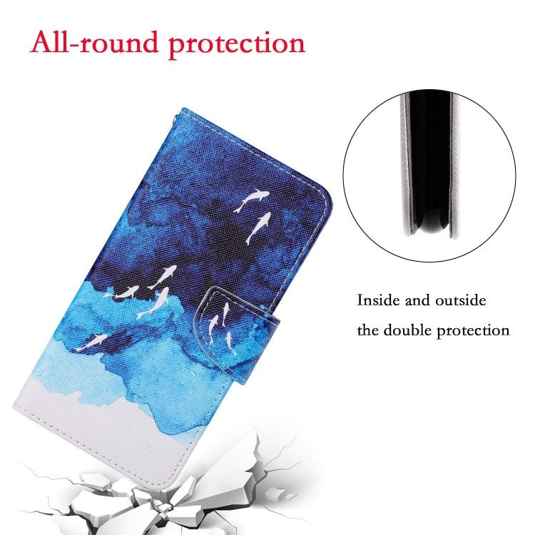 For Xiaomi Mi 11 Colored Drawing Pattern Horizontal Flip Leather Case with Holder & Card Slots & Wallet & Lanyard(Watercolor Fish) - Xiaomi Cases by buy2fix | Online Shopping UK | buy2fix