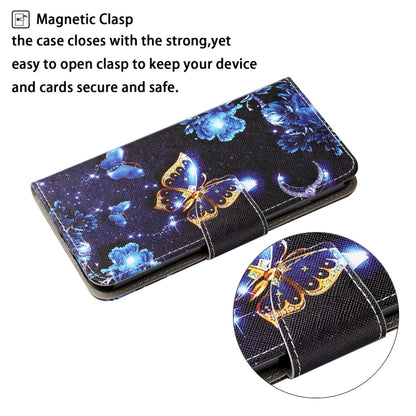 For Xiaomi Poco X3 NFC Colored Drawing Pattern Horizontal Flip Leather Case with Holder & Card Slots & Wallet & Lanyard(Moon Butterfly) - Xiaomi Cases by buy2fix | Online Shopping UK | buy2fix