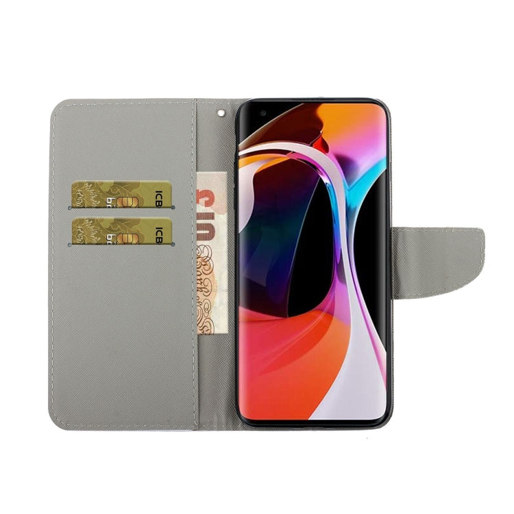 For Xiaomi Poco X3 NFC Colored Drawing Pattern Horizontal Flip Leather Case with Holder & Card Slots & Wallet & Lanyard(Moon Butterfly) - Xiaomi Cases by buy2fix | Online Shopping UK | buy2fix