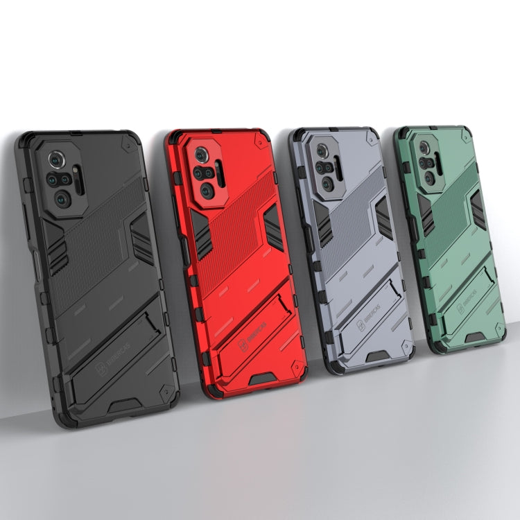 For Xiaomi Redmi Note 10 Pro Punk Armor 2 in 1 PC + TPU Shockproof Case with Invisible Holder(Black) - Xiaomi Cases by buy2fix | Online Shopping UK | buy2fix