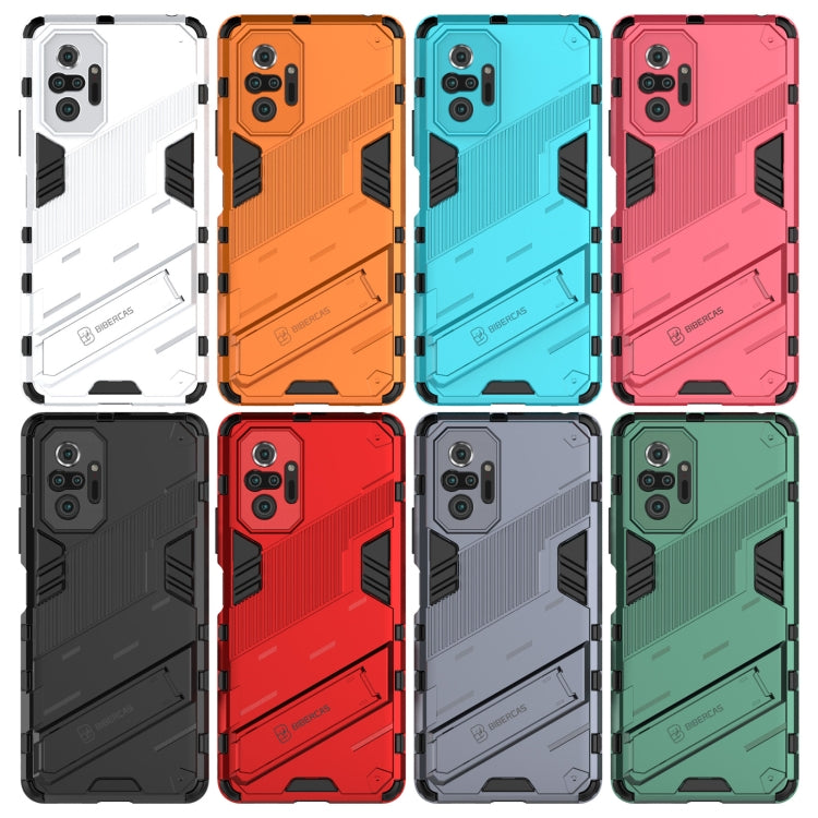 For Xiaomi Redmi Note 10 Pro Punk Armor 2 in 1 PC + TPU Shockproof Case with Invisible Holder(White) - Xiaomi Cases by buy2fix | Online Shopping UK | buy2fix