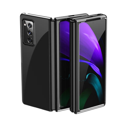For Samsung Galaxy Z Fold2 5G Ultra-thin Electroplated Transparent Folding Case(Black) by buy2fix