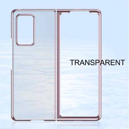 For Samsung Galaxy Z Fold2 5G Ultra-thin Electroplated Transparent Folding Case(Rose Gold) by buy2fix