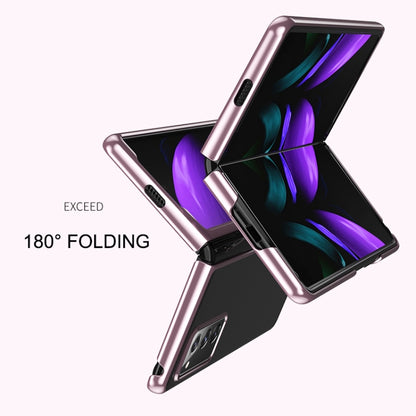 For Samsung Galaxy Z Fold2 5G Ultra-thin Electroplated Transparent Folding Case(Black) by buy2fix