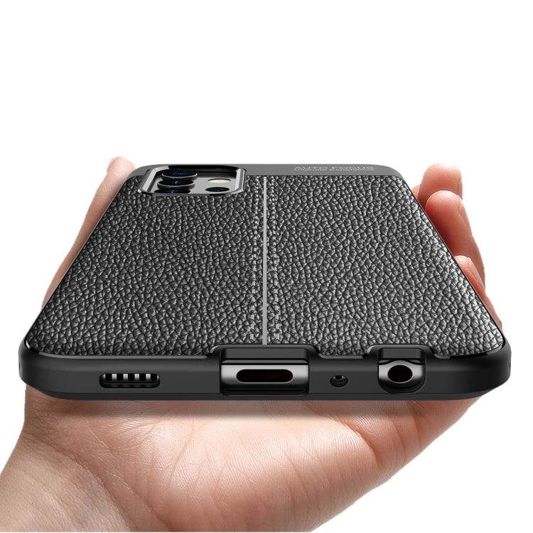 For Samsung Galaxy A32 4G Litchi Texture TPU Shockproof Case(Black) by buy2fix