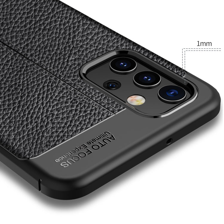 For Samsung Galaxy A32 4G Litchi Texture TPU Shockproof Case(Black) by buy2fix