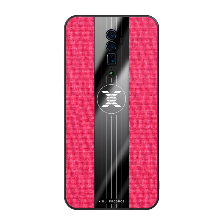 For OPPO Reno 10x Zoom XINLI Stitching Cloth Textue Shockproof TPU Protective Case(Red) - OPPO Cases by XINLI | Online Shopping UK | buy2fix
