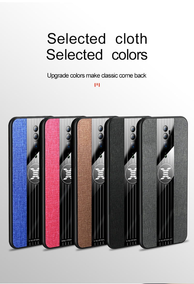 For OPPO Reno 10x Zoom XINLI Stitching Cloth Textue Shockproof TPU Protective Case(Red) - OPPO Cases by XINLI | Online Shopping UK | buy2fix