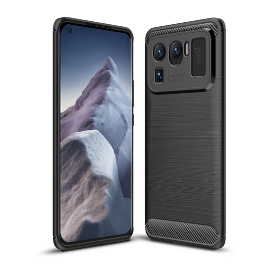 For Xiaomi Mi 11 Ultra Brushed Texture Carbon Fiber TPU Case(Black) - Xiaomi Cases by buy2fix | Online Shopping UK | buy2fix