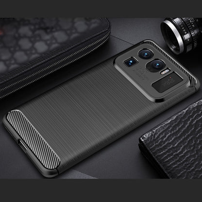 For Xiaomi Mi 11 Ultra Brushed Texture Carbon Fiber TPU Case(Black) - Xiaomi Cases by buy2fix | Online Shopping UK | buy2fix