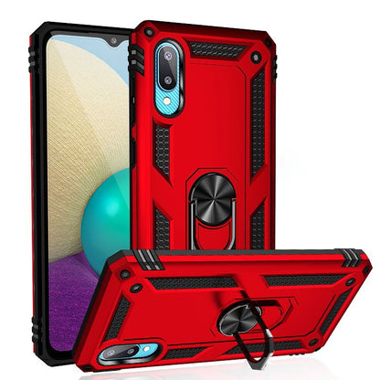 For Samsung Galaxy A02 / M02 Shockproof TPU + PC Protective Case with 360 Degree Rotating Holder(Red) - Galaxy Phone Cases by buy2fix | Online Shopping UK | buy2fix