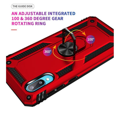 For Samsung Galaxy A02 / M02 Shockproof TPU + PC Protective Case with 360 Degree Rotating Holder(Red) - Galaxy Phone Cases by buy2fix | Online Shopping UK | buy2fix