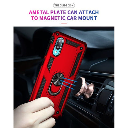 For Samsung Galaxy A02 / M02 Shockproof TPU + PC Protective Case with 360 Degree Rotating Holder(Red) - Galaxy Phone Cases by buy2fix | Online Shopping UK | buy2fix