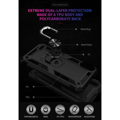 For LG K22 Shockproof TPU + PC Protective Case with 360 Degree Rotating Holder(Black) - LG Cases by buy2fix | Online Shopping UK | buy2fix