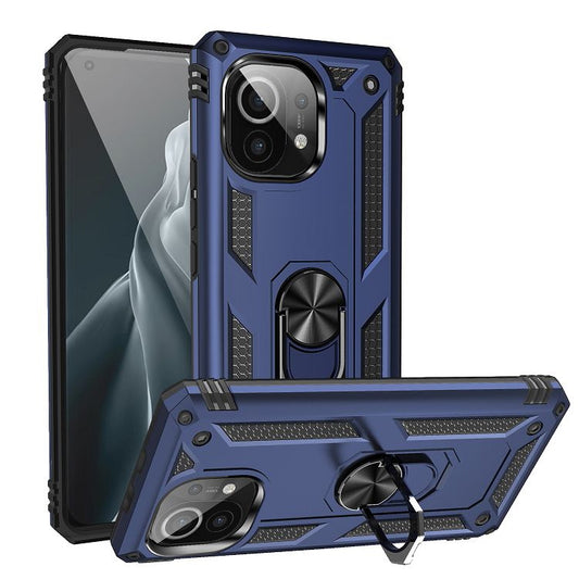 For Xiaomi Mi 11 Shockproof TPU + PC Protective Case with 360 Degree Rotating Holder(Blue) - Xiaomi Cases by buy2fix | Online Shopping UK | buy2fix