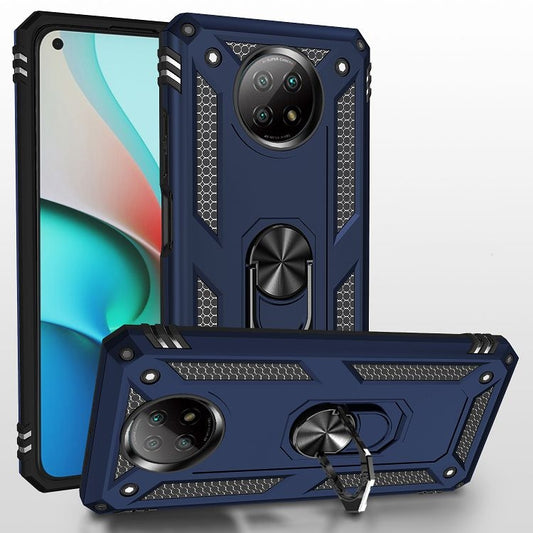 For Xiaomi Redmi Note 9 Shockproof TPU + PC Protective Case with 360 Degree Rotating Holder(Blue) - Xiaomi Cases by buy2fix | Online Shopping UK | buy2fix