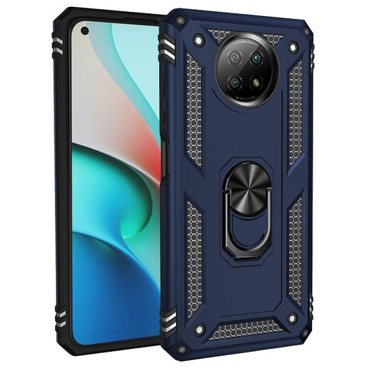 For Xiaomi Redmi Note 9 Shockproof TPU + PC Protective Case with 360 Degree Rotating Holder(Blue) - Xiaomi Cases by buy2fix | Online Shopping UK | buy2fix