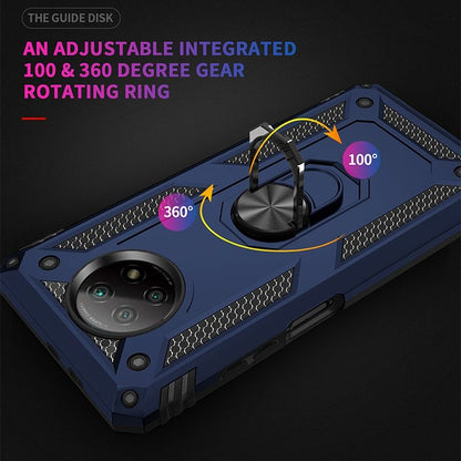 For Xiaomi Redmi Note 9 Shockproof TPU + PC Protective Case with 360 Degree Rotating Holder(Blue) - Xiaomi Cases by buy2fix | Online Shopping UK | buy2fix