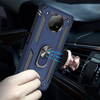 For Xiaomi Redmi Note 9 Shockproof TPU + PC Protective Case with 360 Degree Rotating Holder(Blue) - Xiaomi Cases by buy2fix | Online Shopping UK | buy2fix