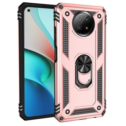 For Xiaomi Redmi Note 9 Shockproof TPU + PC Protective Case with 360 Degree Rotating Holder(Rose Gold) - Xiaomi Cases by buy2fix | Online Shopping UK | buy2fix
