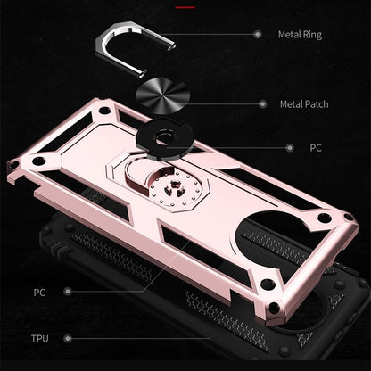 For Xiaomi Redmi Note 9 Shockproof TPU + PC Protective Case with 360 Degree Rotating Holder(Rose Gold) - Xiaomi Cases by buy2fix | Online Shopping UK | buy2fix