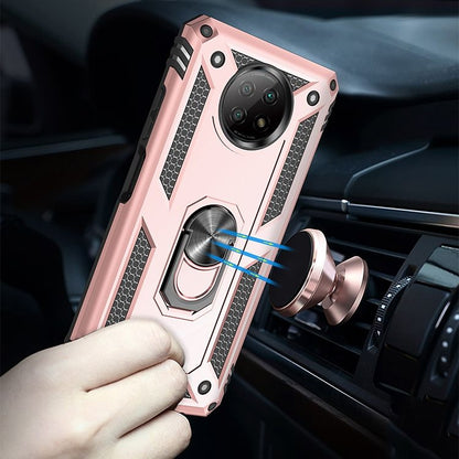 For Xiaomi Redmi Note 9 Shockproof TPU + PC Protective Case with 360 Degree Rotating Holder(Rose Gold) - Xiaomi Cases by buy2fix | Online Shopping UK | buy2fix