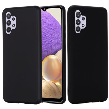 For Samsung Galaxy A32 4G Solid Color Liquid Silicone Dropproof Full Coverage Protective Case(Black) by buy2fix