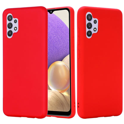 For Samsung Galaxy A32 4G Solid Color Liquid Silicone Dropproof Full Coverage Protective Case(Red) by buy2fix