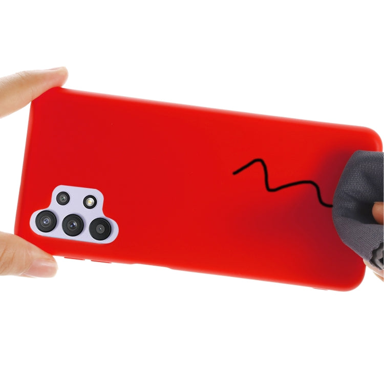For Samsung Galaxy A32 4G Solid Color Liquid Silicone Dropproof Full Coverage Protective Case(Red) by buy2fix