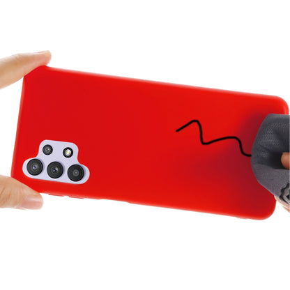 For Samsung Galaxy A32 4G Solid Color Liquid Silicone Dropproof Full Coverage Protective Case(Red) by buy2fix