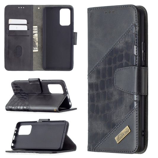 For Xiaomi Redmi Note 10 Pro Matching Color Crocodile Texture Horizontal Flip PU Leather Case with Wallet & Holder & Card Slots(Black) - Xiaomi Cases by buy2fix | Online Shopping UK | buy2fix